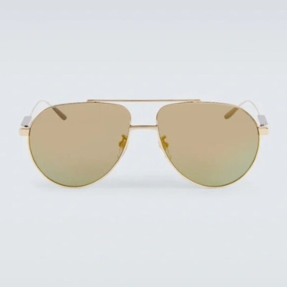 NEW GUCCI AVIATOR SUNGLASSES GUCCI GG1311S 002 GOLD UNISEX EYEWEAR